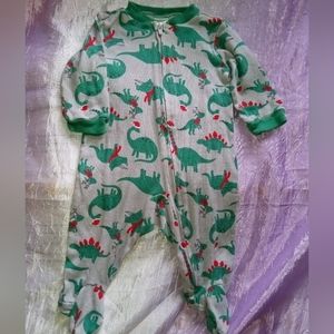 Baby Footed One-piece Christmas Dinosaurs